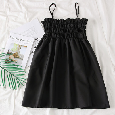 Rochie de dama decupata cu bretele in maro si negru