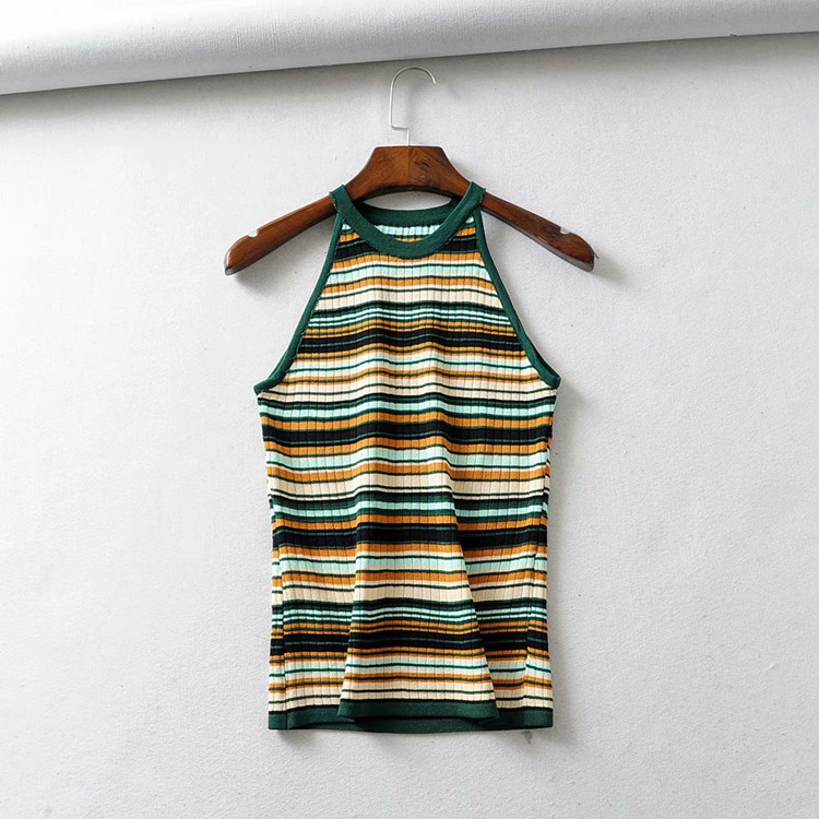 Раиран дамски потник от тънко плетиво в два цвята