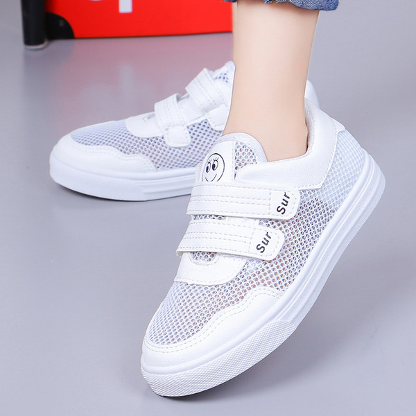 Adidași copii alb și roz pentru fete