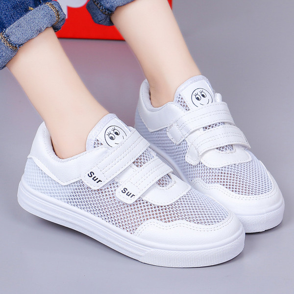 Adidași copii alb și roz pentru fete