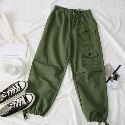 Pantaloni de dama sport si eleganti in verde, bej si negru