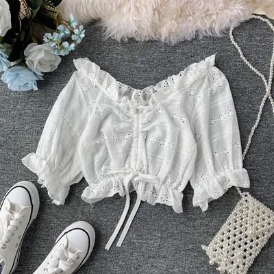 Bluza model scurt de dama in mai multe culori