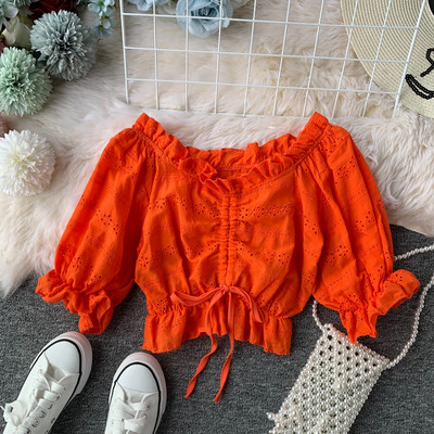 Bluza model scurt de dama in mai multe culori