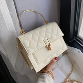 Geantă de mână elegantă cu mâner metalic scurt și lung