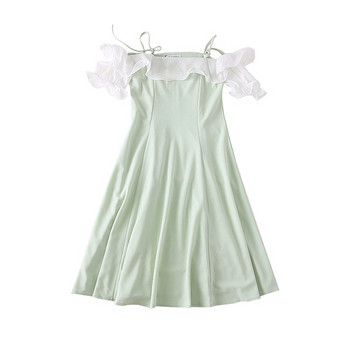 Rochie de dama decupata cu bretele si umerii goi in mai multe culori