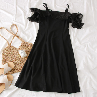 Rochie de dama decupata cu bretele si umerii goi in mai multe culori