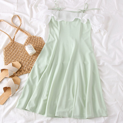 Rochie de dama decupata cu bretele si umerii goi in mai multe culori