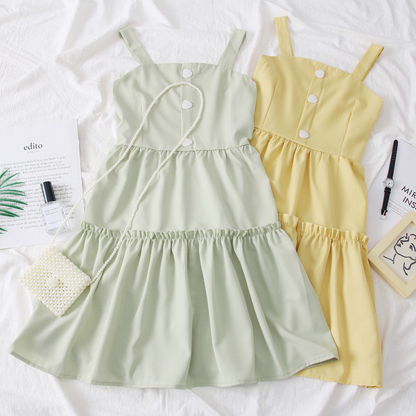 Rochie de dama eleganta cu nasturi in mai multe culori