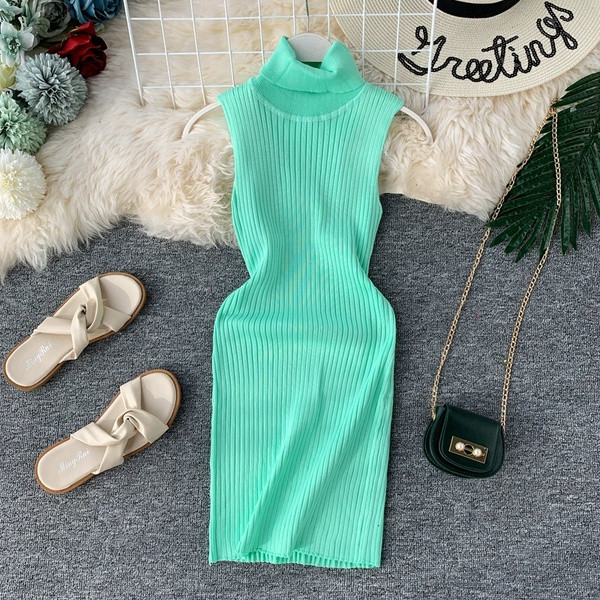 Rochie dama cu guler polo Slim - model in mai multe culori