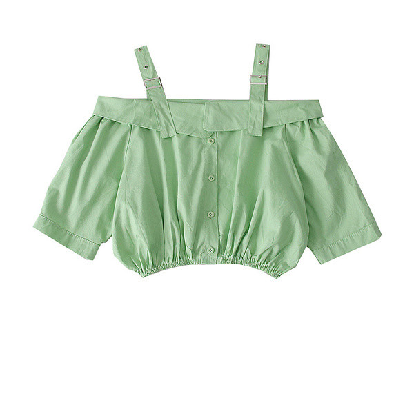 Bluza de dama moderna cu bretele si umerii goi in mai multe culori