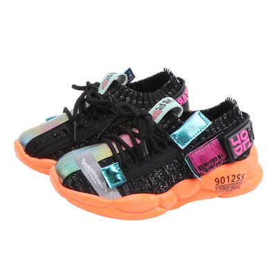 Adidași moderni pentru copii pentru fete - în trei culori cu inscripții