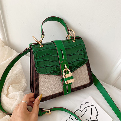 Geanta de dama moderna cu inchidere metalica in doua culori