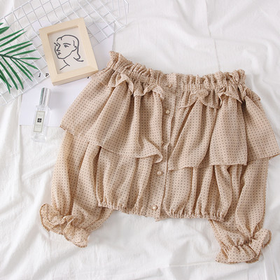 Нов модел дамска блуза с голи рамене в няколко цвята