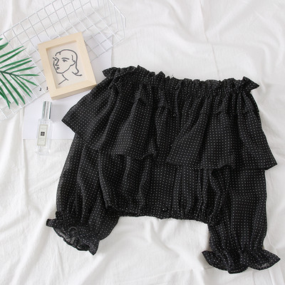 Нов модел дамска блуза с голи рамене в няколко цвята