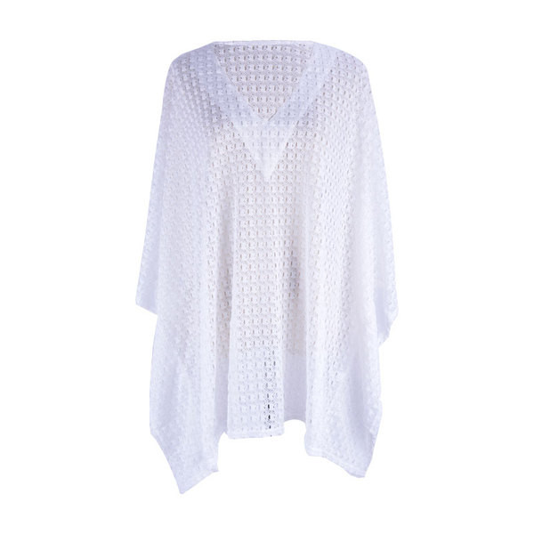 Model scurt pareo de dama modern cu decolteu in V in alb