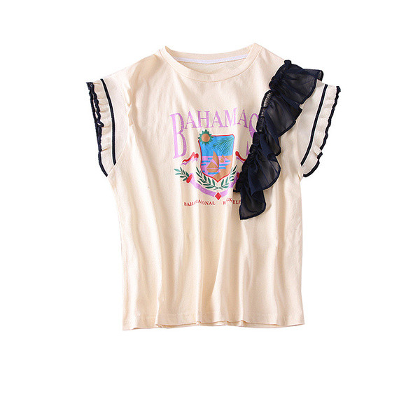 Bluza de dama model nou cu decolteu O si imprimeu in doua culori