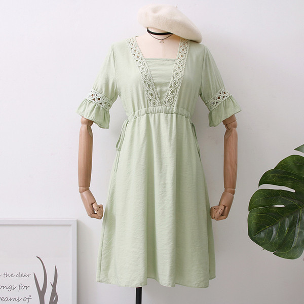 Rochie moderna de dama cu maneci 3/4 si decolteu in V in mai multe culori