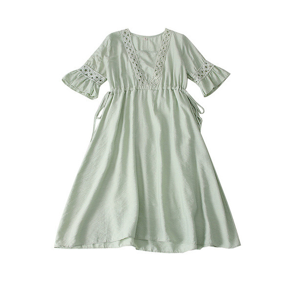 Rochie moderna de dama cu maneci 3/4 si decolteu in V in mai multe culori