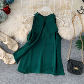 Maieu elegant de damă cu decolteu O în mai multe culori