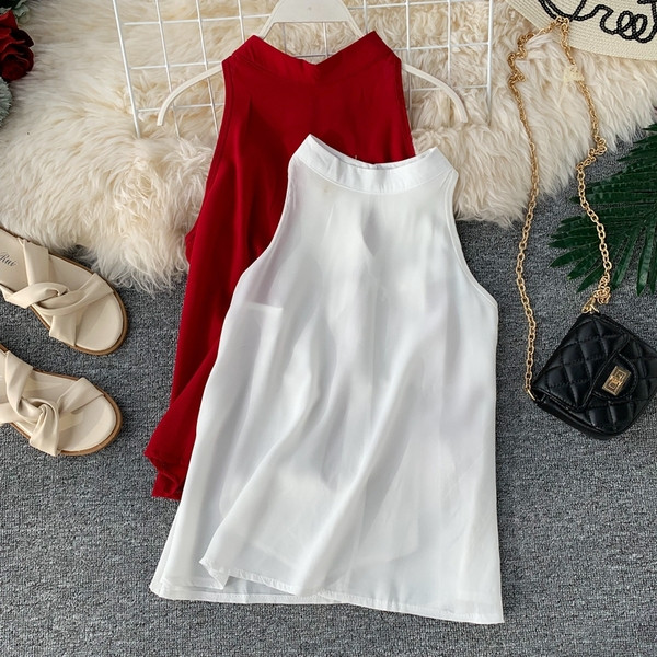 Maieu elegant de damă cu decolteu O în mai multe culori