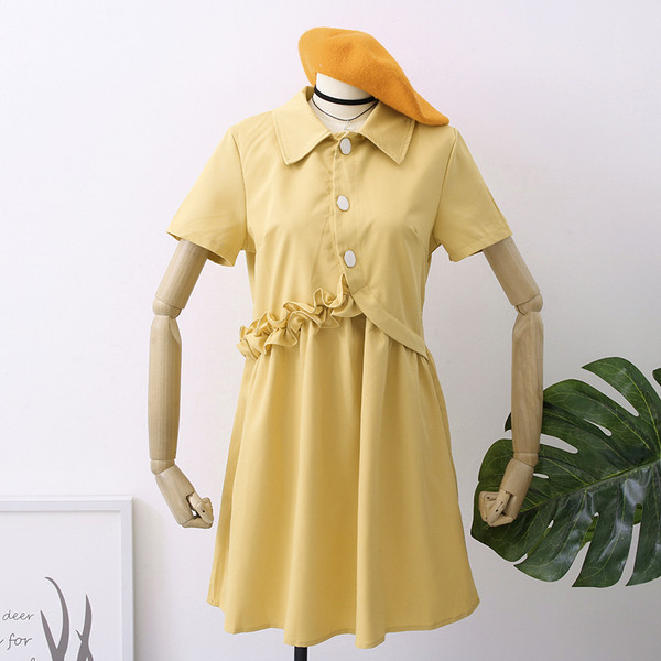 Rochie casual de dama cu nasturi in mai multe culori