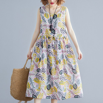 Лятна дамска рокля с широки презрамки и връзки в два цвята