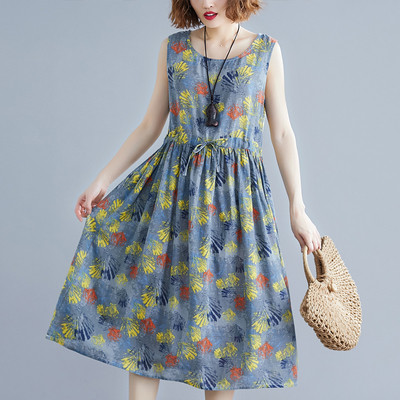 Лятна дамска рокля с широки презрамки и връзки в два цвята