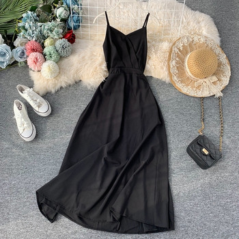 Rochie de dama stilata cu bretele subtiri in mai multe culori