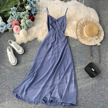 Rochie de dama stilata cu bretele subtiri in mai multe culori