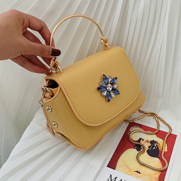 Geanta dama cu decor - pietre colorate