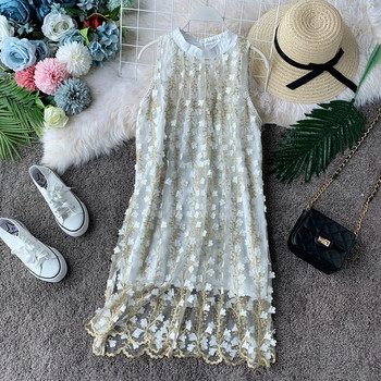 Rochie eleganta de dama cu un element - dantela in mai multe culori