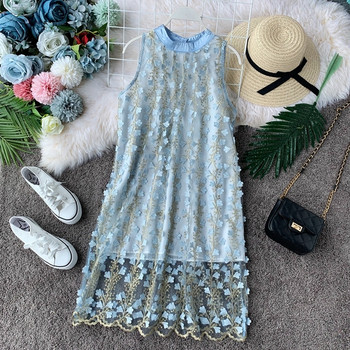 Rochie eleganta de dama cu un element - dantela in mai multe culori