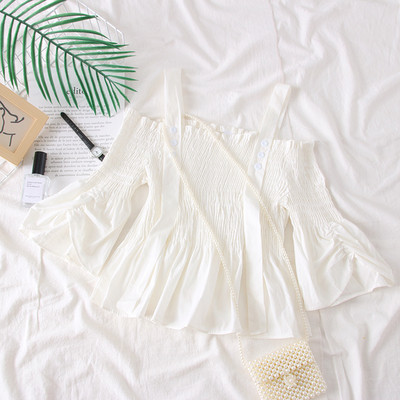 Bluza de dama moderna cu umerii goi si bretele in mai multe culori