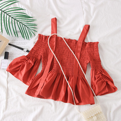 Bluza de dama moderna cu umerii goi si bretele in mai multe culori