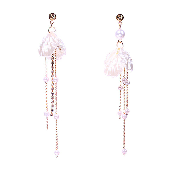 Cercei eleganti de dama - cu pietre si perle