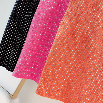 Fusta de dama cu talie inalta si pietre in mai multe culori