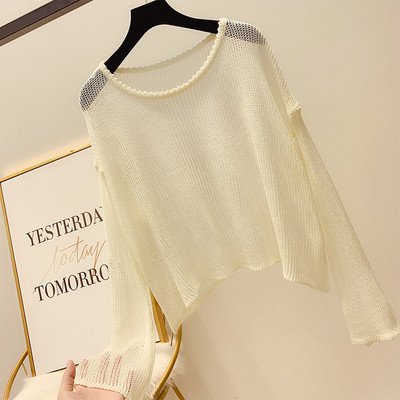 Дамска блуза с О-образно  деколте в няколко цвята