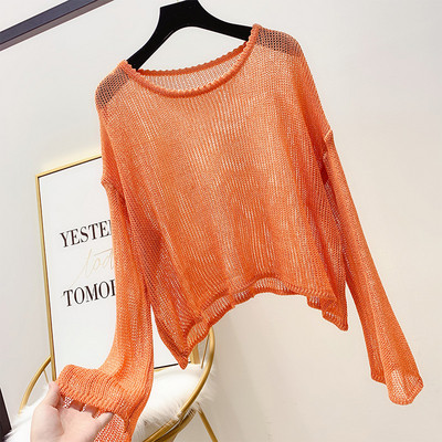 Дамска блуза с О-образно  деколте в няколко цвята