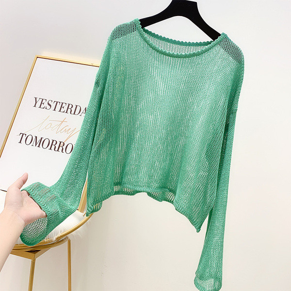 Дамска блуза с О-образно  деколте в няколко цвята