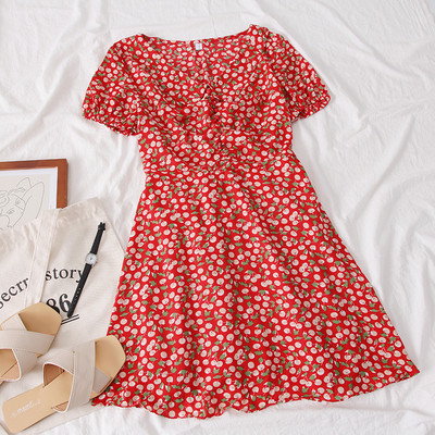 Rochie de dama croita cu maneci scurte in mai multe culori