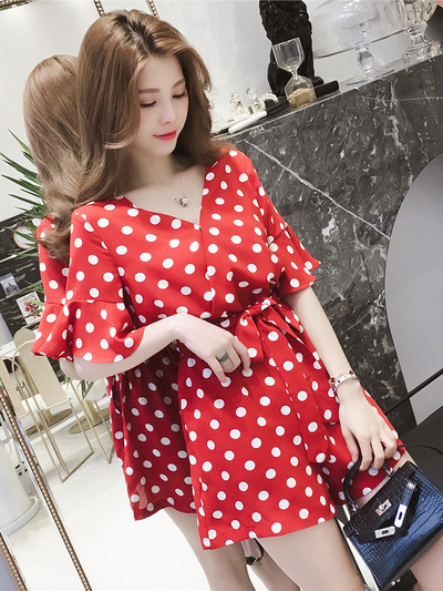 Γυναικεία ολόσωμη φόρμα πουά σε διάφορα χρώματα