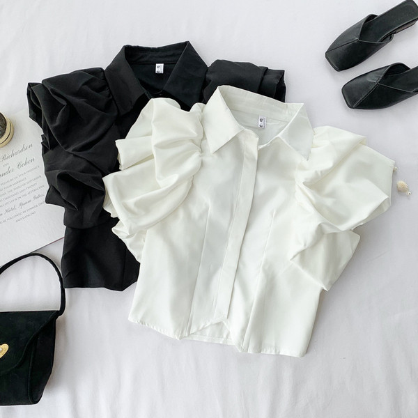 Cămașă de damă cu guler în trei culori