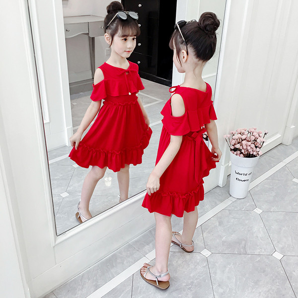 Rochie eleganta pentru copii in negru si galben - model croiat