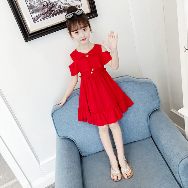 Rochie eleganta pentru copii in negru si galben - model croiat