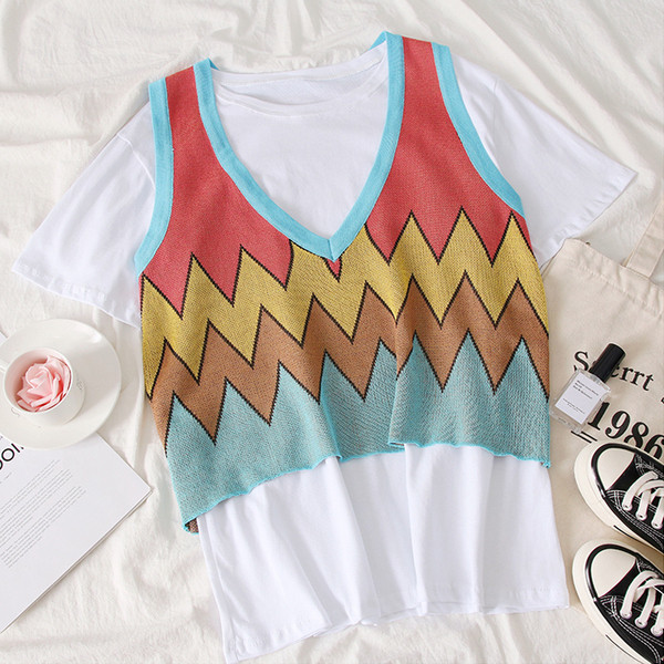 Tricou de damă de zi cu zi + maiou în mai multe culori