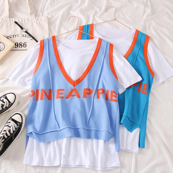 Tricou dama model nou + maiou in trei culori