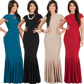 Rochie lunga de dama in mai multe culori - marimi mari