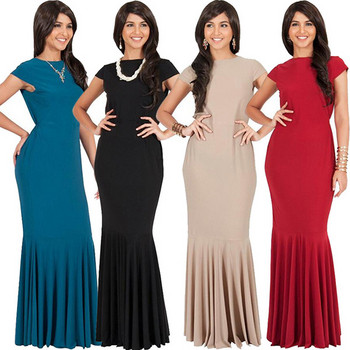 Rochie lunga de dama in mai multe culori - marimi mari