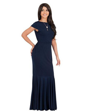 Rochie lunga de dama in mai multe culori - marimi mari