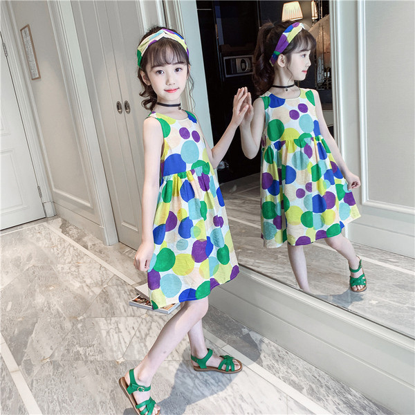 Rochie actuala pentru copii cu buline - model croiat